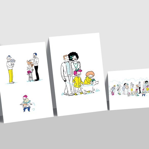 Illustrations pour Réseau Parents Aveyron